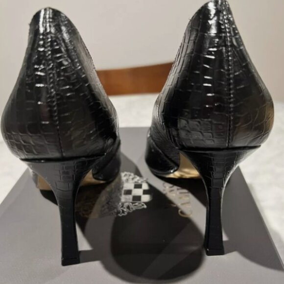 Vince Camuto Avaden Black Crocodile Pumps, 7 - Picture 6 of 12